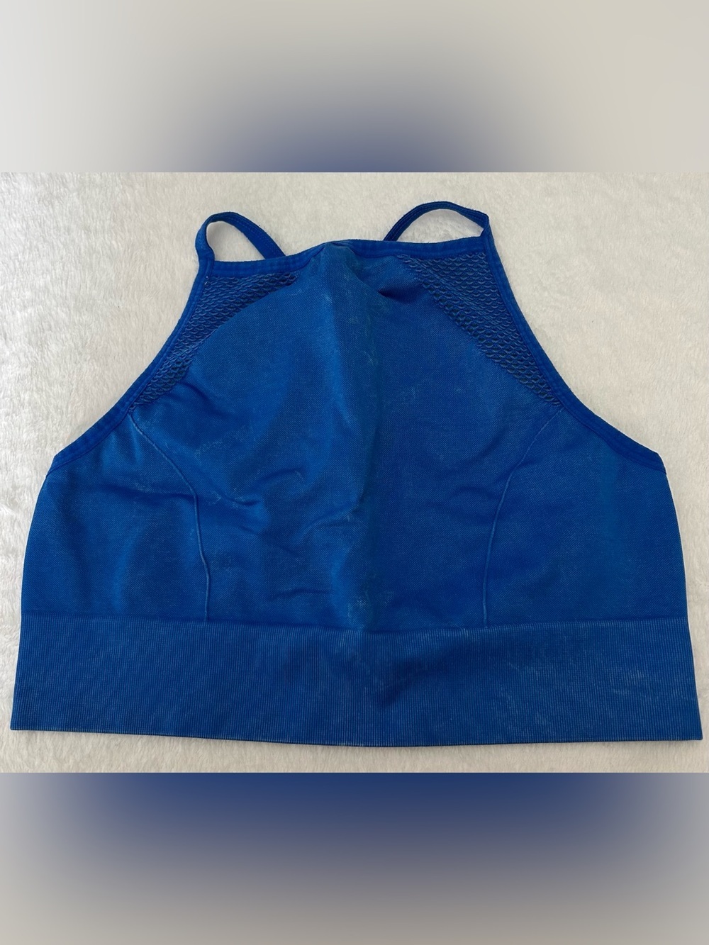 Aerie Sz large Electric Blue High-Neck Sports Bra - Picture 2 of 5
